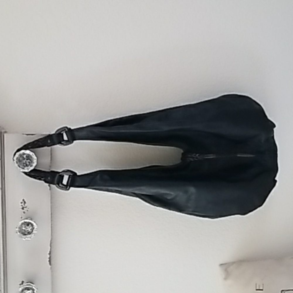 Kenneth Cole New York Black Leather Hobo Bag